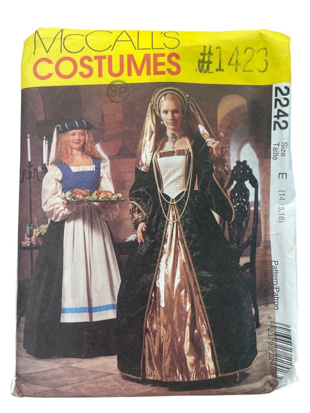 Vintage 90s McCalls 1423 Sewing Pattern Size 14-18 Costumes Renaissance CUT